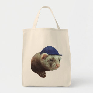 Bolso De Tela Ferret Con Gorra Tote Bag