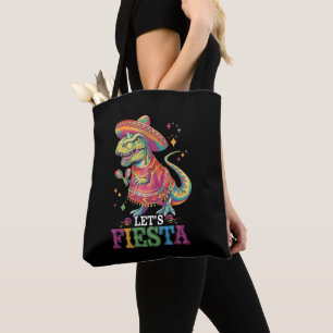 Bolso De Tela Festejemos el Cinco De Mayo T Rex Dinosaurio