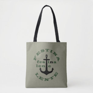 Bolso De Tela Festina lente