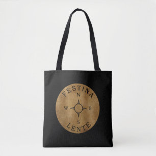 Bolso De Tela Festina lente