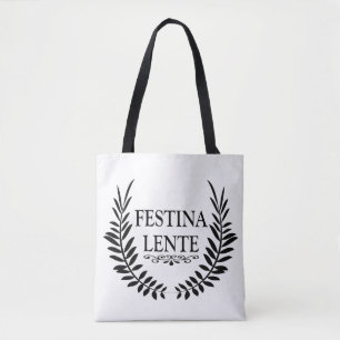 Bolso De Tela Festina lente
