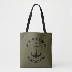 Bolso De Tela Festina lente