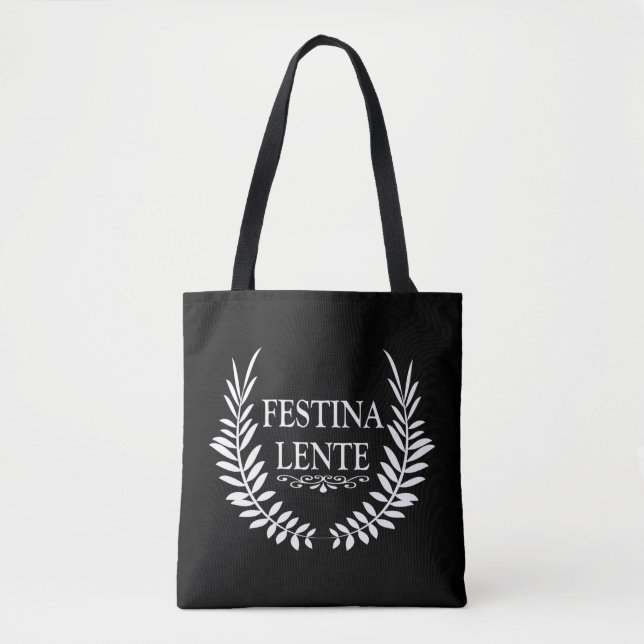 Bolso De Tela Festina lente (Anverso)