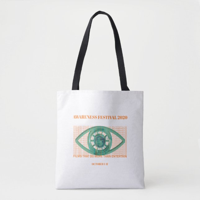 Bolso De Tela Festival de Cine de Sensibilización BAG (blanco) (Anverso)