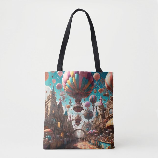 Bolso De Tela Festival de Globos de Carnaval (Anverso)