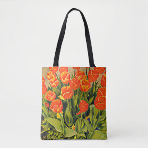Bolso De Tela Festival moderno de flores florales de Tulips
