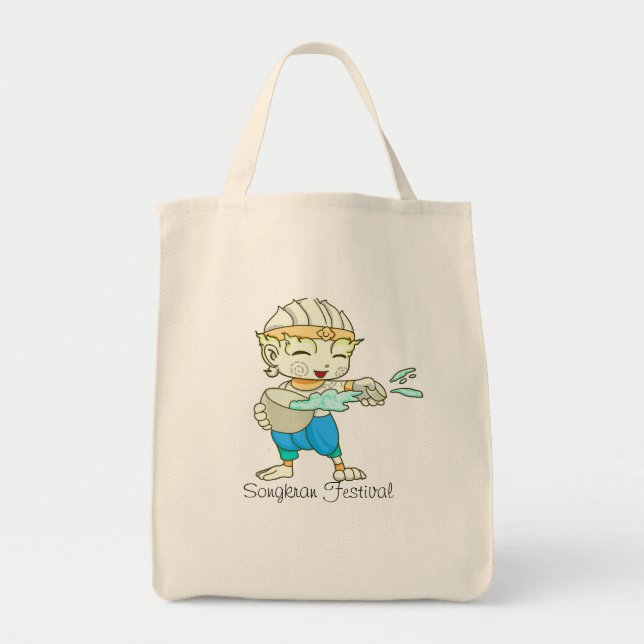 Bolso De Tela Festival Songkran Bangkok camiseta Tailandia (Frente)