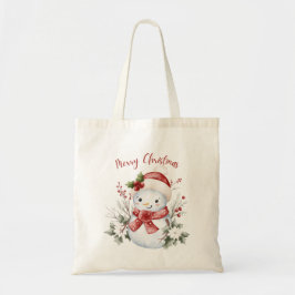 Bolso De Tela Festive Snowman Christmas Tote Bag