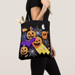 Bolso De Tela Festividad colorida y elegante tema de Halloween