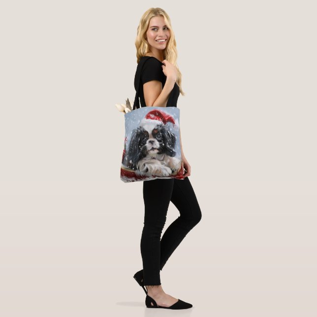 Bolso De Tela Festividad de los Navidades de perro chino (Puesto)
