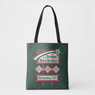 Bolso De Tela Festividad de Maratón Retro Marquee de la película