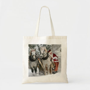 Bolso De Tela Festividad de Navidades de Santa Claus Carriage