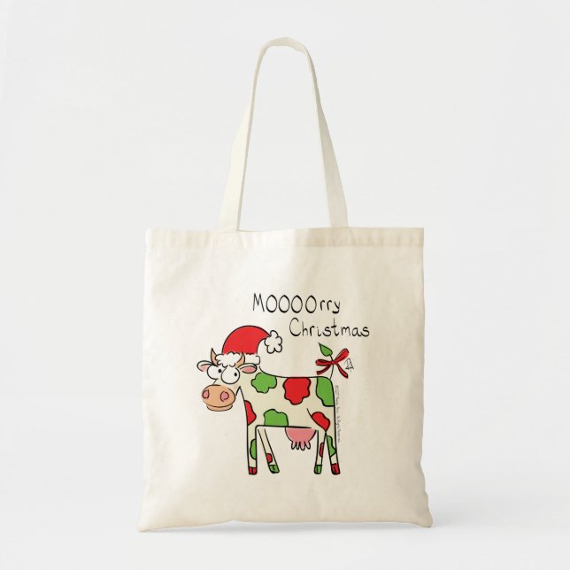Bolso De Tela Festividad de Navidades Personalizados de vacas di (Frente)
