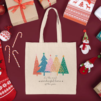 Bolso De Tela Festividad del árbol de navidad más maravillosa