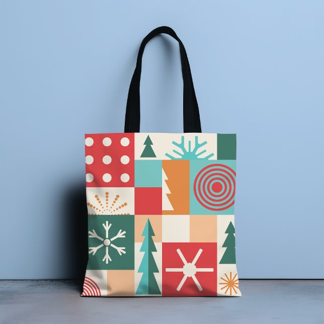 Bolso De Tela Festividades de los Navidades geométricos modernos (Subido por el creador)