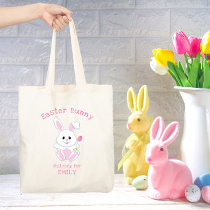 Bolso De Tela Festividades del nombre personalizado del tulipán