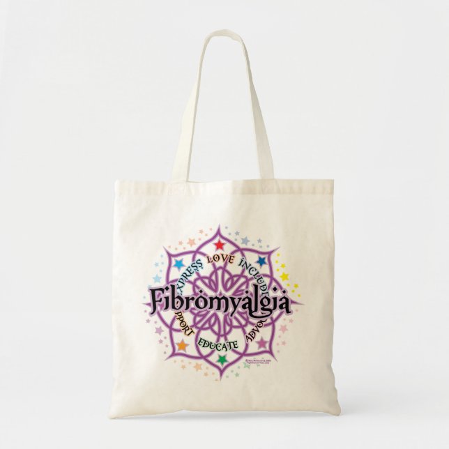Bolso De Tela Fibromyalgia Lotus (Frente)