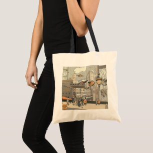 Bolso De Tela Ficción científica urbana vintage París, vapor pun