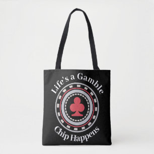 Bolso De Tela Ficha de póquer