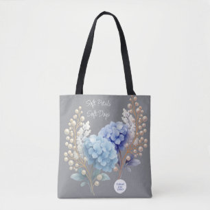 Bolso De Tela Fidelidad del cliente a la acuarela de Hydrangea a
