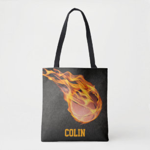 Bolso De Tela Fiery Basketball personalizado