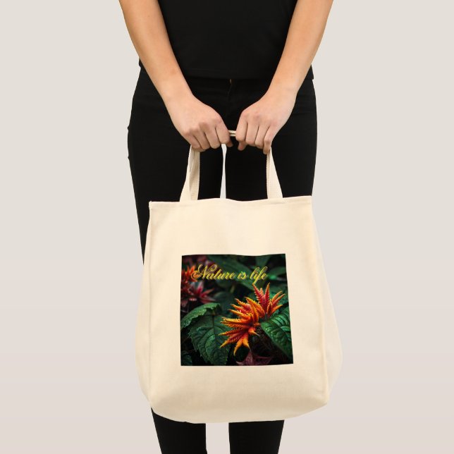 Bolso De Tela Fiery Bloom de la Selva Encantada (Anverso (producto))