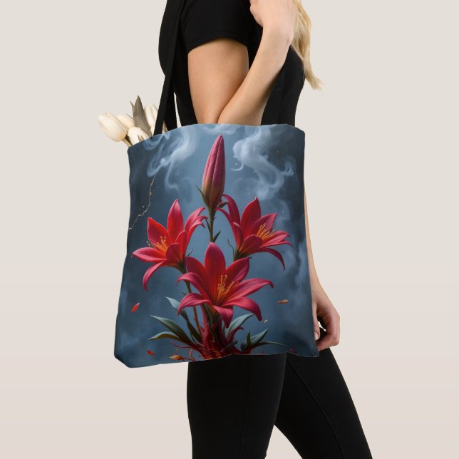 Bolso De Tela Fiery Lily Fantasy (Detalle)