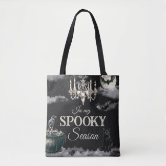 Bolso De Tela Fiesta anual de Halloween de cráneo gótico vintage