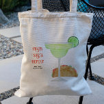 Bolso De Tela Fiesta Bachelorette Party Taco y Margarita Tequila<br><div class="desc">Esta bolsa de tetas incluye una pintura acuarela de un vaso de margarita y un taco. Personalizar con tu información y cambia cualquier texto que se ajuste a tu estilo.</div>