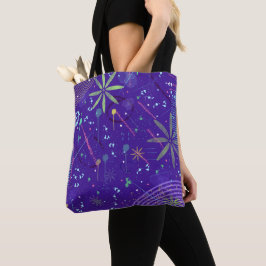 Bolso De Tela Fiesta Crepuscular Púrpura
