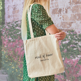 Bolso De Tela Fiesta de Bachelorette con escritura moderna minim
