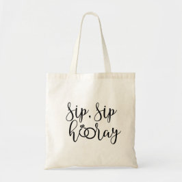 Bolso De Tela Fiesta de Bachelorette del sorbo del sorbo Hooray