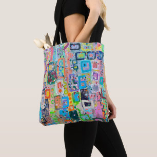 Bolso De Tela Fiesta de bloque Tote Bag