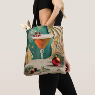 Bolso De Tela Fiesta de cócteles de Navidad de mediados de siglo