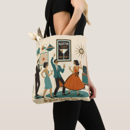Bolso De Tela Fiesta de Cócteles Es Hora del Martini de Época Mo