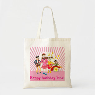 Bolso De Tela Fiesta de cumpleaños de la estrella pop chica
