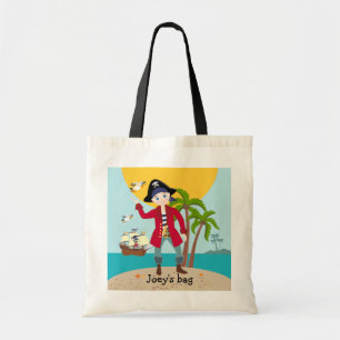 Bolso De Tela Fiesta de cumpleaños de niño pirata