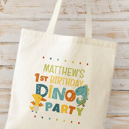Bolso De Tela fiesta de cumpleaños de un niño de dinosaurio chin