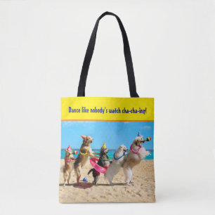 Bolso De Tela Fiesta de cumpleaños del perro en la línea Conga
