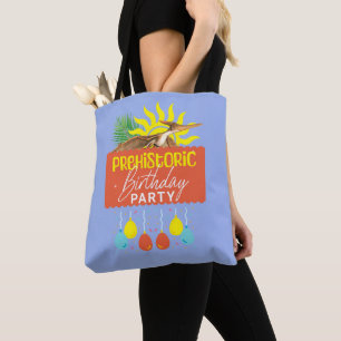 Bolso De Tela Fiesta de cumpleaños prehistórica de Pterodáctilo