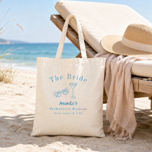 Bolso De Tela Fiesta de despedida de soltera Novia Azul Playa