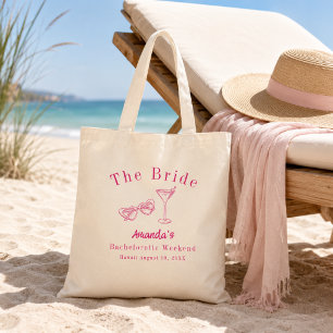 Bolso De Tela Fiesta de despedida de soltera Novia Rosa Playa
