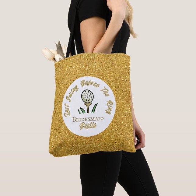 Bolso De Tela Fiesta de Golf para Soltera Personalizado con Bril (Detalle)
