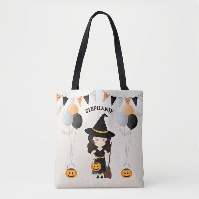 Bolso De Tela Fiesta de Halloween de Brujas (Anverso)