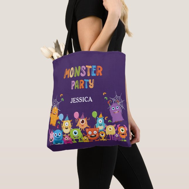 Bolso De Tela Fiesta De Halloween De Monstruo De Disfraces Para  (Detalle)
