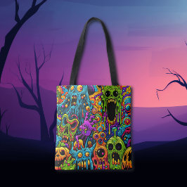 Bolso De Tela Fiesta de Halloween | Zombies y Monstruos