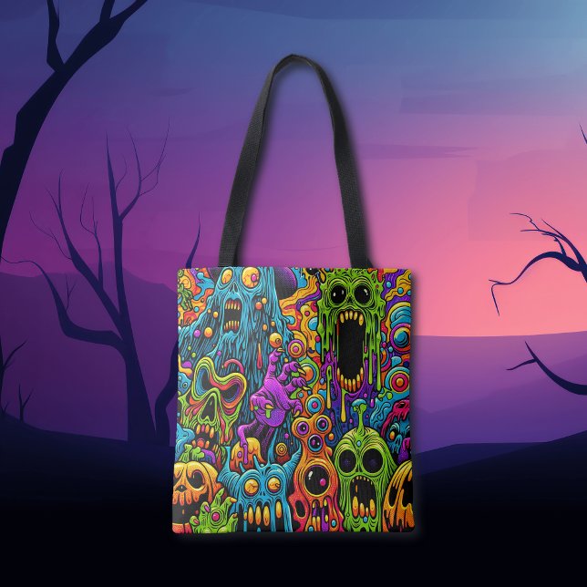 Bolso De Tela Fiesta de Halloween | Zombies y Monstruos (Subido por el creador)