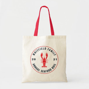 Bolso De Tela Fiesta de hervir de mariscos de familia 4 de julio