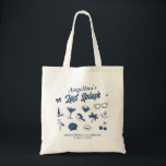 Bolso De Tela Fiesta de la bachillerato de playa El último Perso<br><div class="desc">Haga un chapuzón en su próxima fiesta de soltera con este impresionante diseño. Ya sea que esté celebrando un viaje en barca, unas vacaciones en chica o el compromiso de un mejor amigo, este personalizado diseño de una fiesta de soltera en la playa es el complemento perfecto para su escapada...</div>