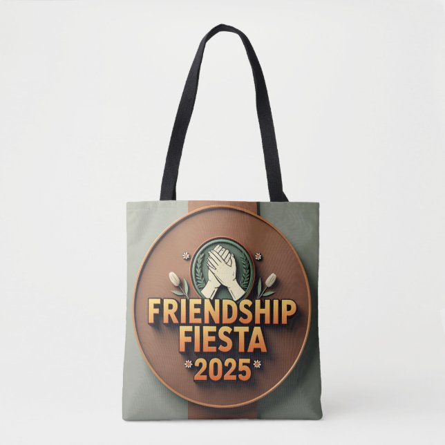 Bolso De Tela Fiesta de Manos (Anverso)